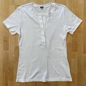 Monrow White Short Sleeve Tee